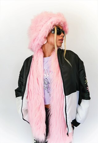 JUNGLECLUB FAUX FUR LARGE 90S STYLE BUCKET HAT