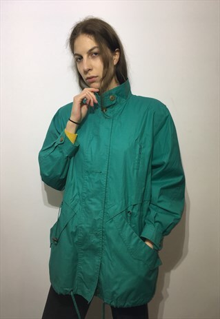 VINTAGE 90' OLDSCHOOL UNIQUE GREEN JACKET