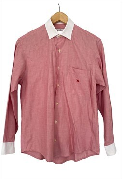 Vintage pink Burberry shirt for women L
