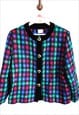 Vintage 90s Check Blazer Jacket Outwear