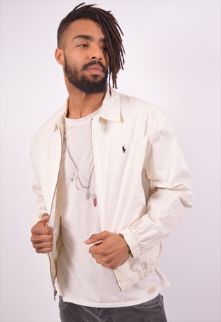 VINTAGE POLO RALPH LAUREN HARRINGTON JACKET WHITE