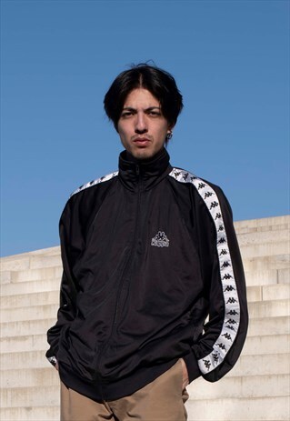 VINTAGE 90S UNISEX KAPPA TRACKTOP WITH SLEEVES LOGO