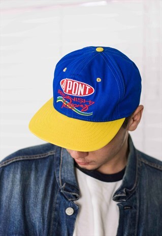 VINTAGE DU PONT RACING CAP LOGO 90S ONE SIZE 2.8