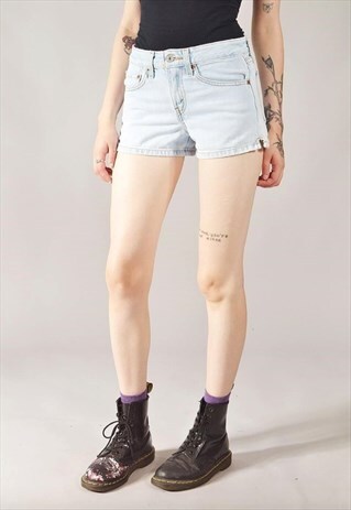 VINTAGE LEVI'S DENIM SHORTS LIGHT BLUE