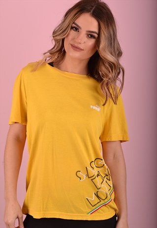 YELLOW PUMA T-SHIRT GBT4436