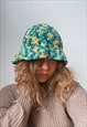 HAND MADE KNITTED COTTON BUCKET HAT