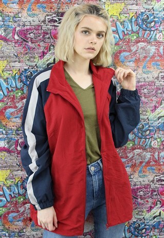 VINTAGE 90S SHELL JACKET / WIND BREAKER. UNISEX SPORTSWEAR.