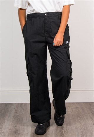 90'S RETRO BLACK NIKE CARGO PANTS TRACKSUIT TROUSERS