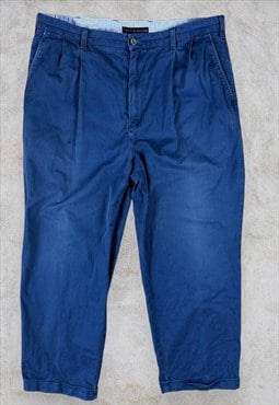 Vintage Tommy Hilfiger Trousers Blue Chino Pants Baggy W40
