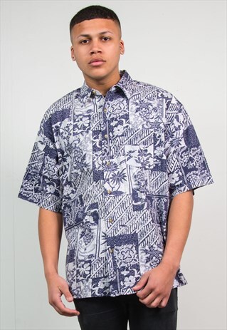 90'S VINTAGE PAISLEY SHIRT SHORT SLEEVE IBIZA