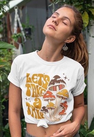 VINTAGE INSPIRED 70S, MAGIC MUSHROOM FESTIVAL T SHIRT