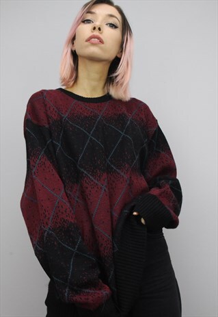 VINTAGE OVERSIZED PATTERNED JUMPER