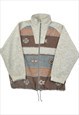 Vintage Fleece Jacket Retro Aztec Pattern Small