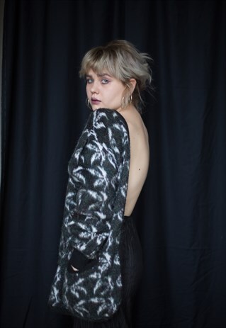 NOT VINTAGE BUT COOL MOHAIR CARDIGAN