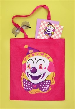 Noodles The Clown Bright Pink Tote Bag