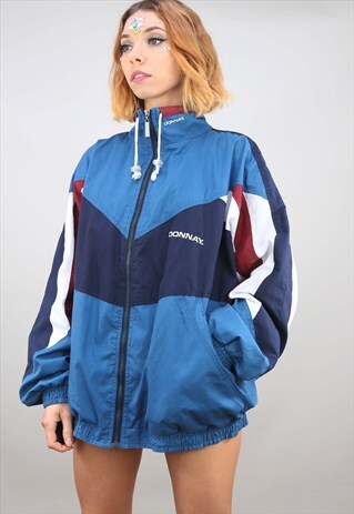 VINTAGE OVERSIZED DONNAY WINDBREAKER FESTIVAL JACKET