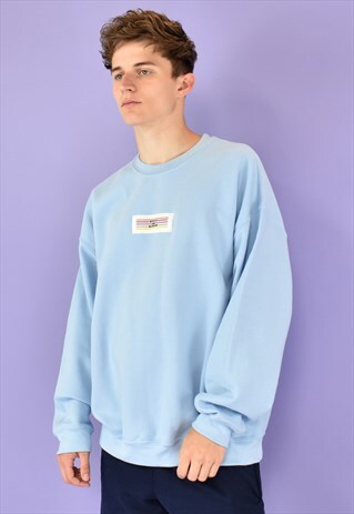 G&G UNISEX BABY BLUE ORIGINAL LINO PATCH SWEAT