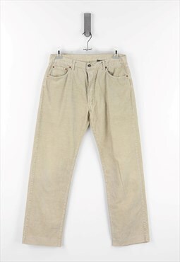 Levi's 551 Corduroy High Waist Trousers in Beige - W36 - L34