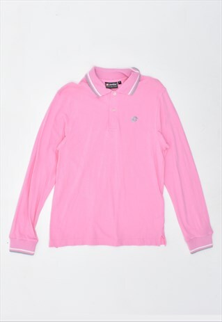 VINTAGE 90'S LOTTO POLO SHIRT LONG SLEEVE PINK