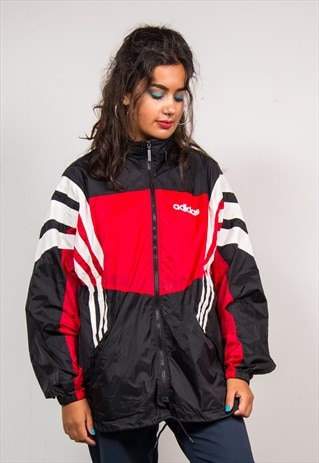 90's Vintage Black Adidas Cagoule Jacket Coat | The Vintage Scene ...