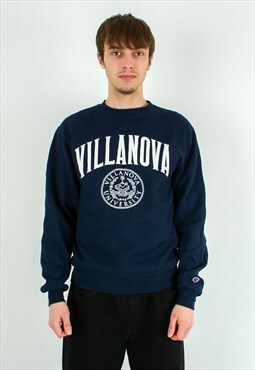 Vintage Mens S Villanova Wildcats Sweatshirt NCAA Pullover