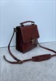 SMALL DARK BROWN LEATHER SATCHEL