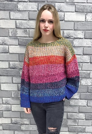 RAINBOW STRIPE CHUNKY JUMPER