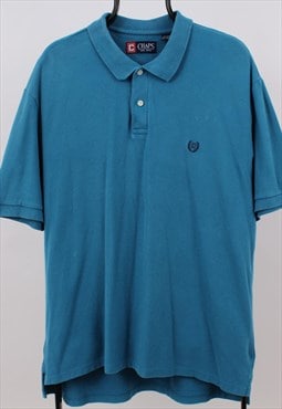 vintage chaps teal blue ralph lauren polo shirt 