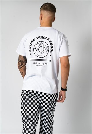 WHITE OVERSIZED WHOLE FOODS T-SHIRT