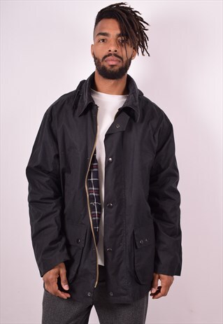 MENS VINTAGE JACKET LARGE BLACK 90S
