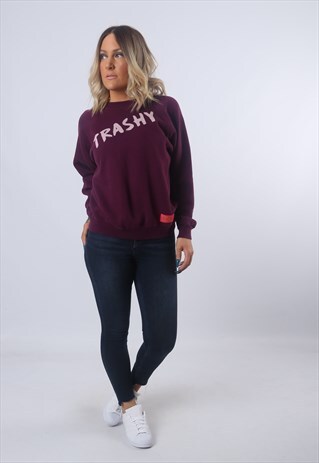 SWEATSHIRT TOP JUMPER BICH REBORN TRASHY LOGO PRINT (FV1B)