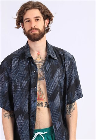 VINTAGE ABSTRACT SILK SHIRT