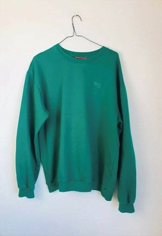 PUMA GREEN LOGO SWEATER