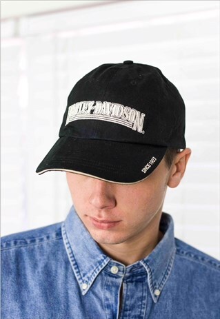VINTAGE HARLEY-DAVIDSON BASEBALL CAP LOGO 90S ONE SIZE 3.1