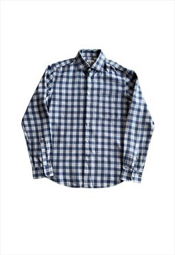 Vintage 00s Reiss shirt medium blue check flannel