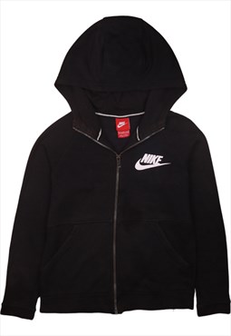 Vintage 90's Nike Hoodie Swoosh Full Zip Up Black Large