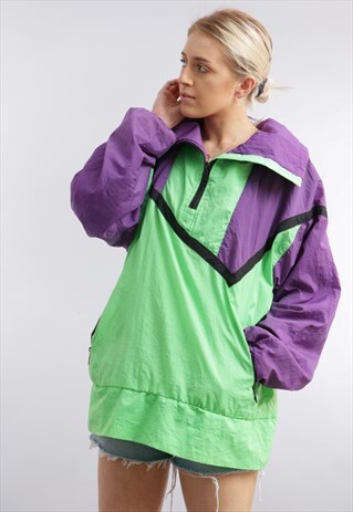VINTAGE 1/4 ZIP SHELL JACKET X379