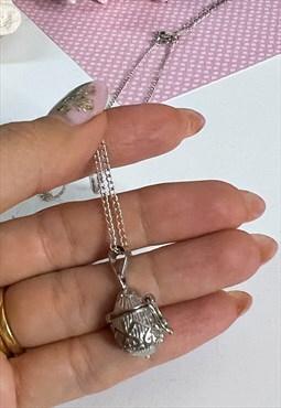 1970's Vintage Silver Opening Mini Bottle Necklace