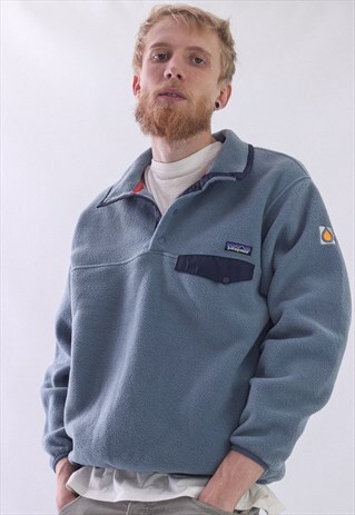 VINTAGE MENS PATAGONIA SYNCHILLA FLEECE PULLOVER JACKET
