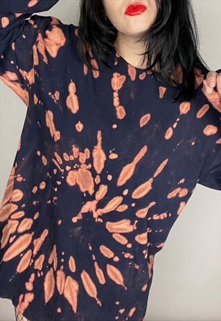 GRUNGE STYLE TIE DYE REWORKED T-SHIRT SIZE XL