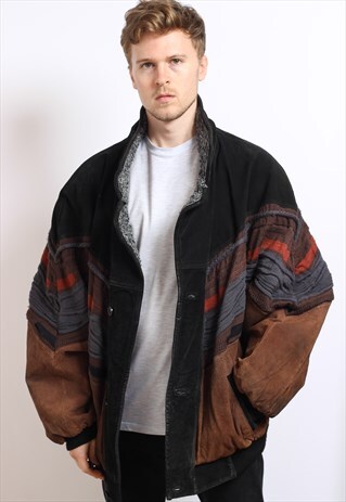 VINTAGE AZTEC FLEECE LINED JACKET