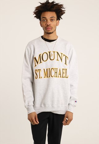 VINTAGE CHAMPION PRINTED COLLEGE SWEATSHIRT