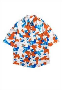 Spot shirt stain paint washed out top in multi