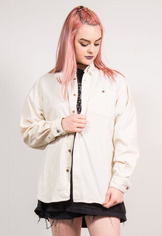90'S VINTAGE CREAM CORD SHIRT