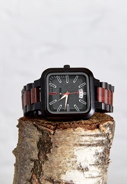 The Hickory - Handmade Recycled Wood Wristwatch