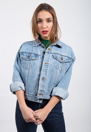 VINTAGE 80S CLASSIC LEVI'S BASIC DENIM JACKET / S7968