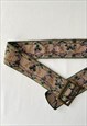 VINTAGE Y2K BOHO WIDE CROCHET FLORAL BELT XL