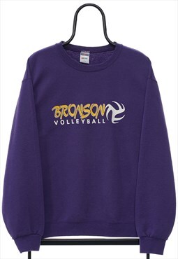 Vintage Bronson Graphic Purple Sweatshirt Womens