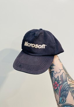 Vintage Rare 90s Microsoft Snapback Hat Cap