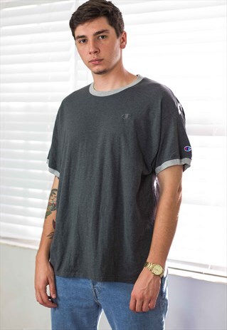 VINTAGE CHAMPION T-SHIRT LOGO 90S XL 7.8